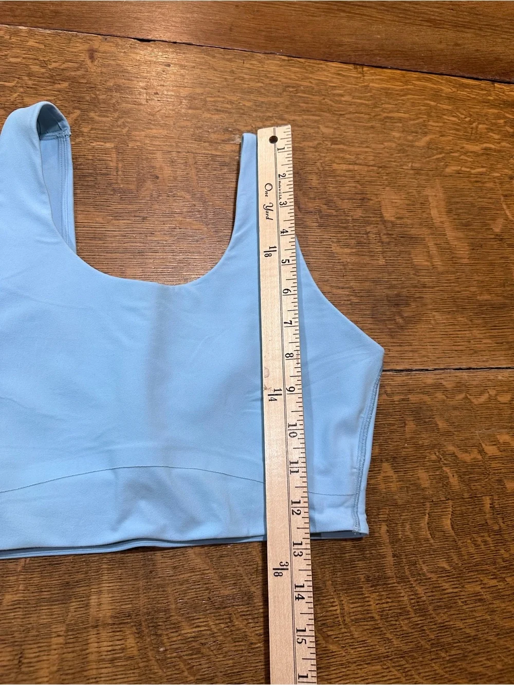 all in motion Sky Blue Scoop Sports Bra sz medium